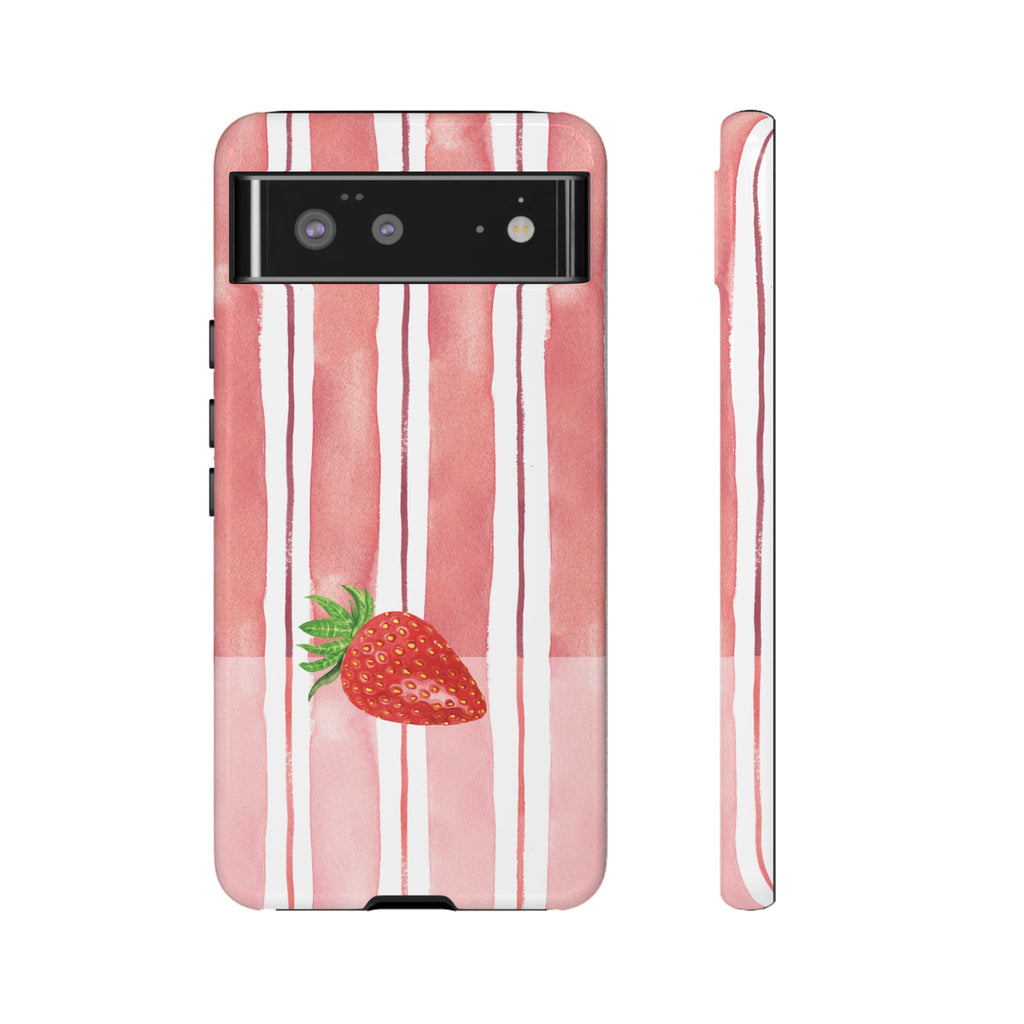 Strawberry Orchard Stripes Phone Case