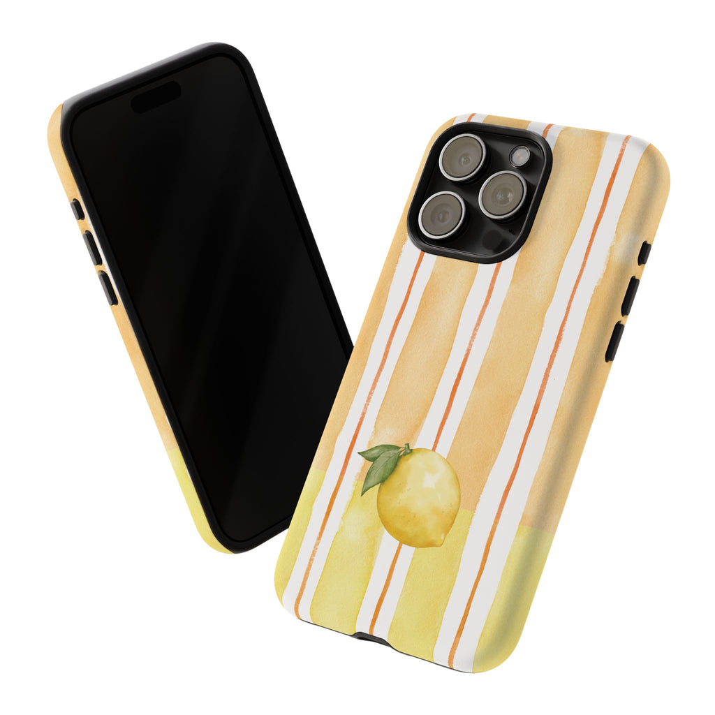 Lemon Orchard Stripes Phone Case