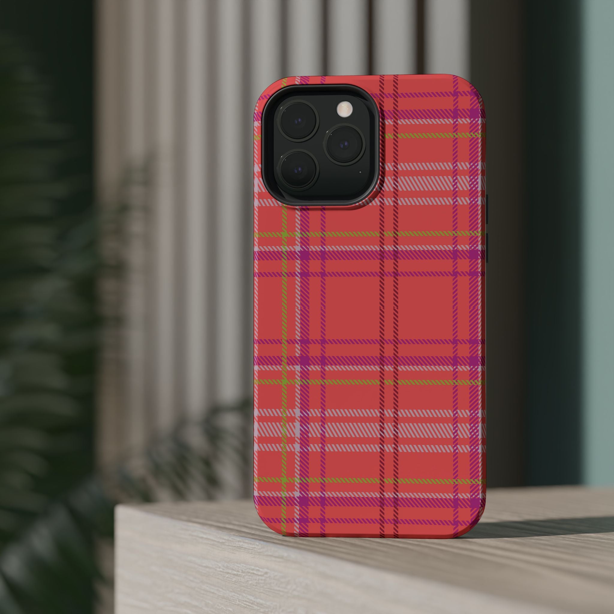 Golden Girl Plaid Magnetic Phone Case