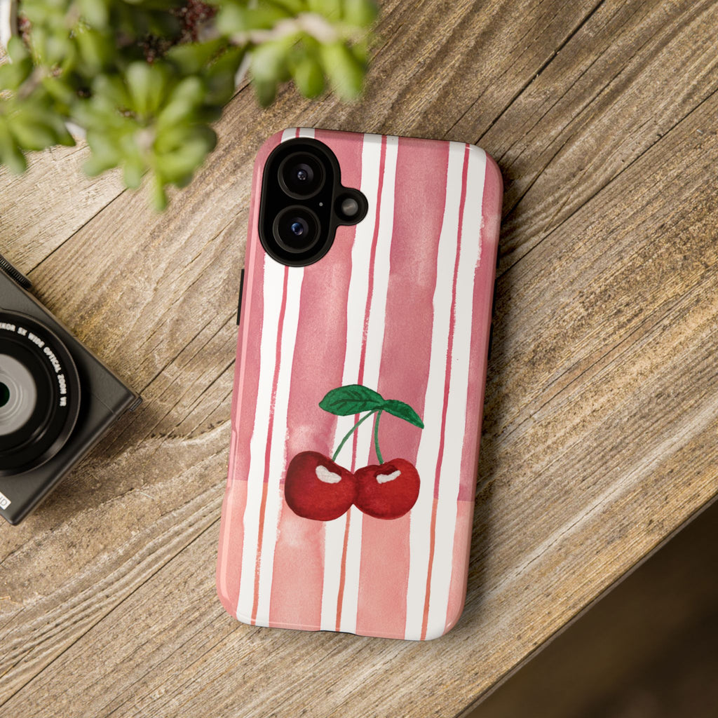 Cherry Orchard Stripes Phone Case