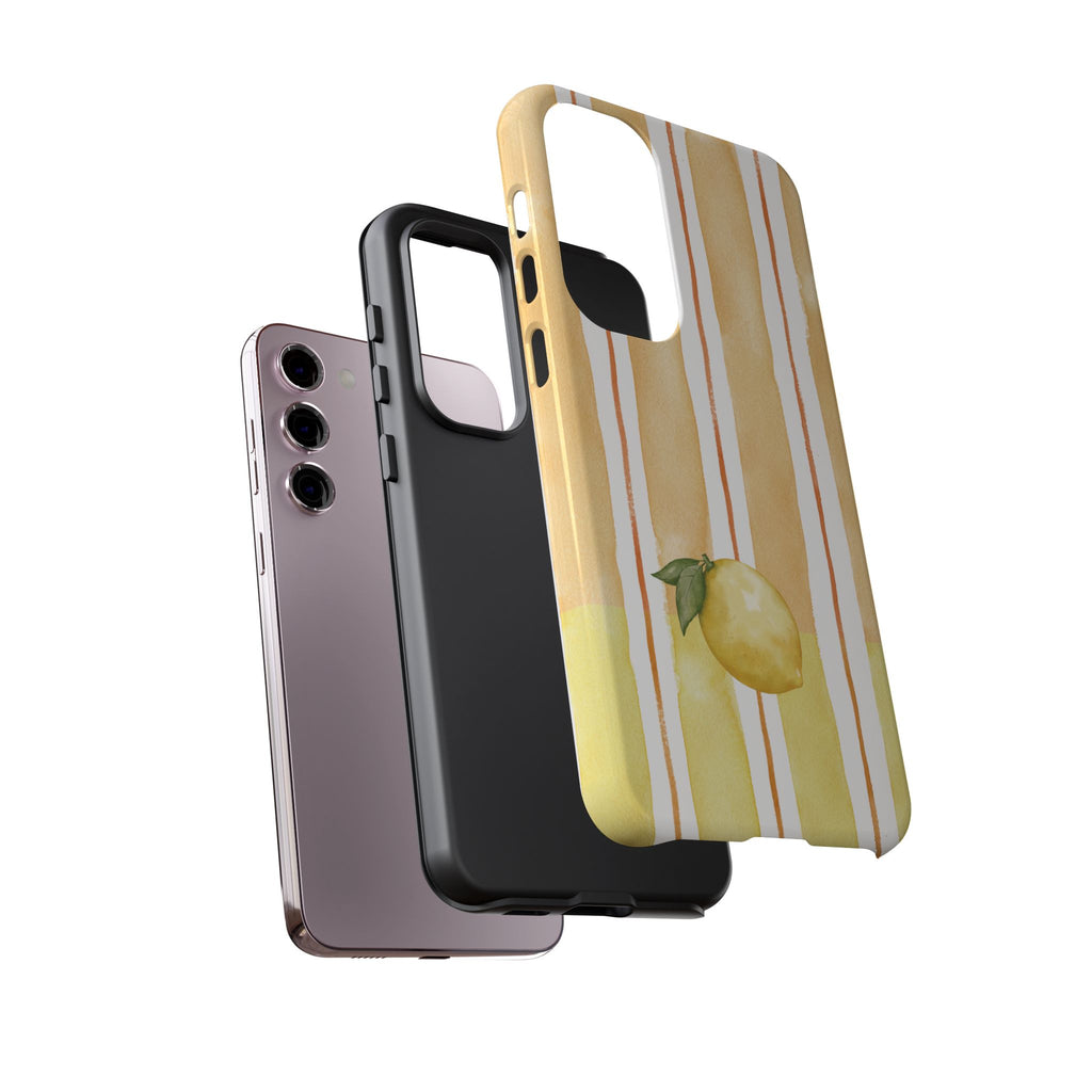 Lemon Orchard Stripes Phone Case
