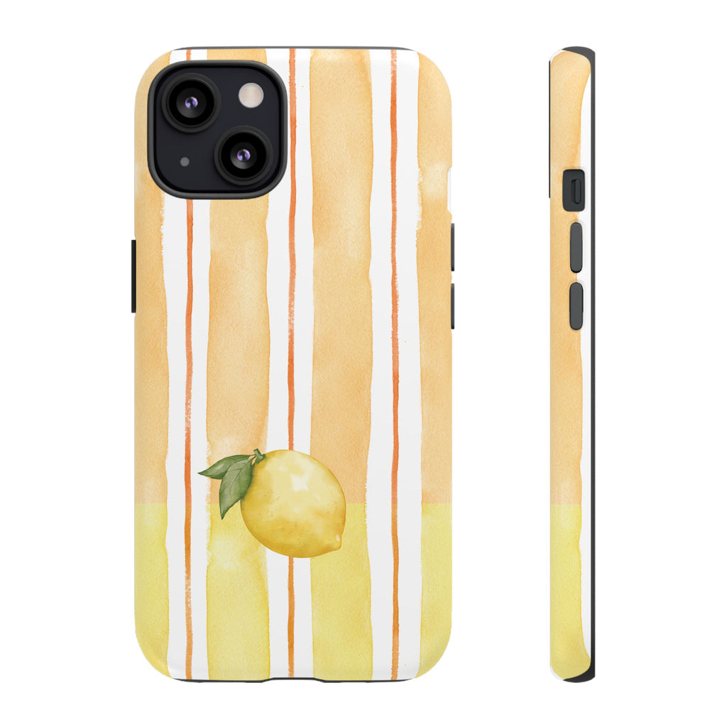 Lemon Orchard Stripes Phone Case