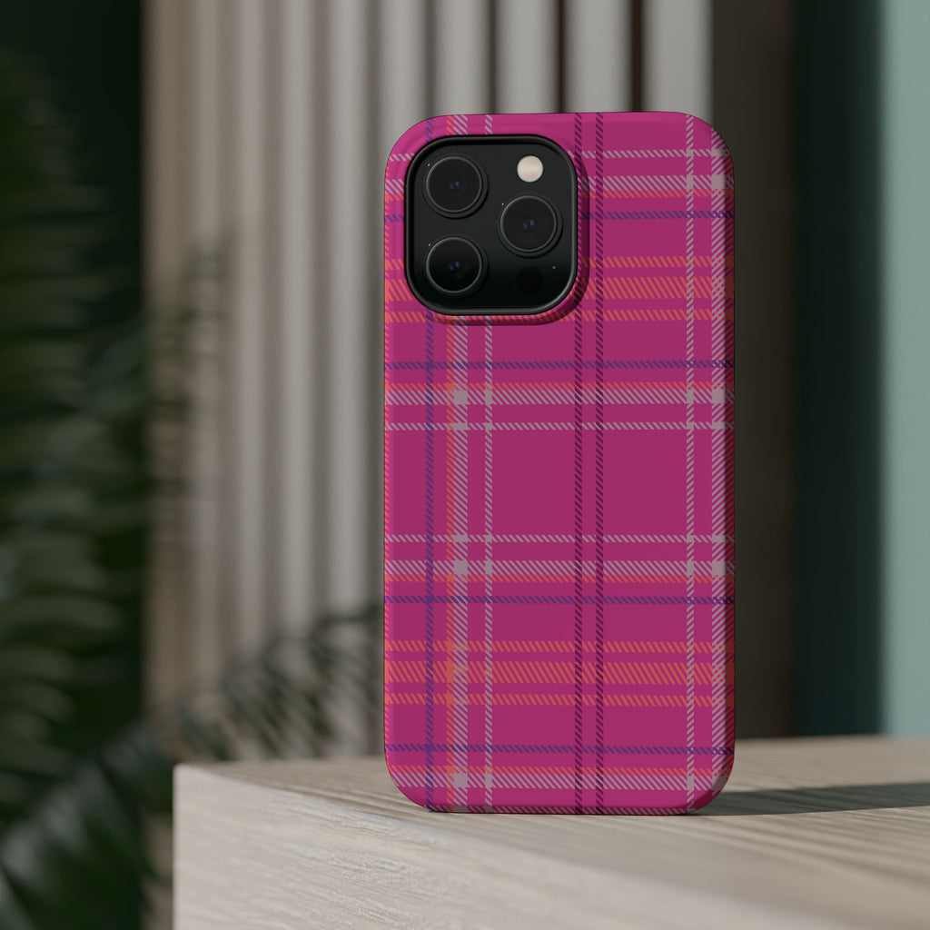 Berry Crush Plaid Magnetic Phone Case