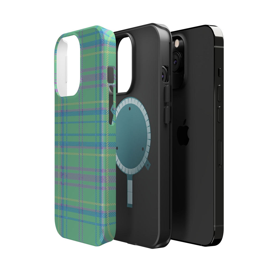 Fresh Energy Plaid Magnetic Phone Case