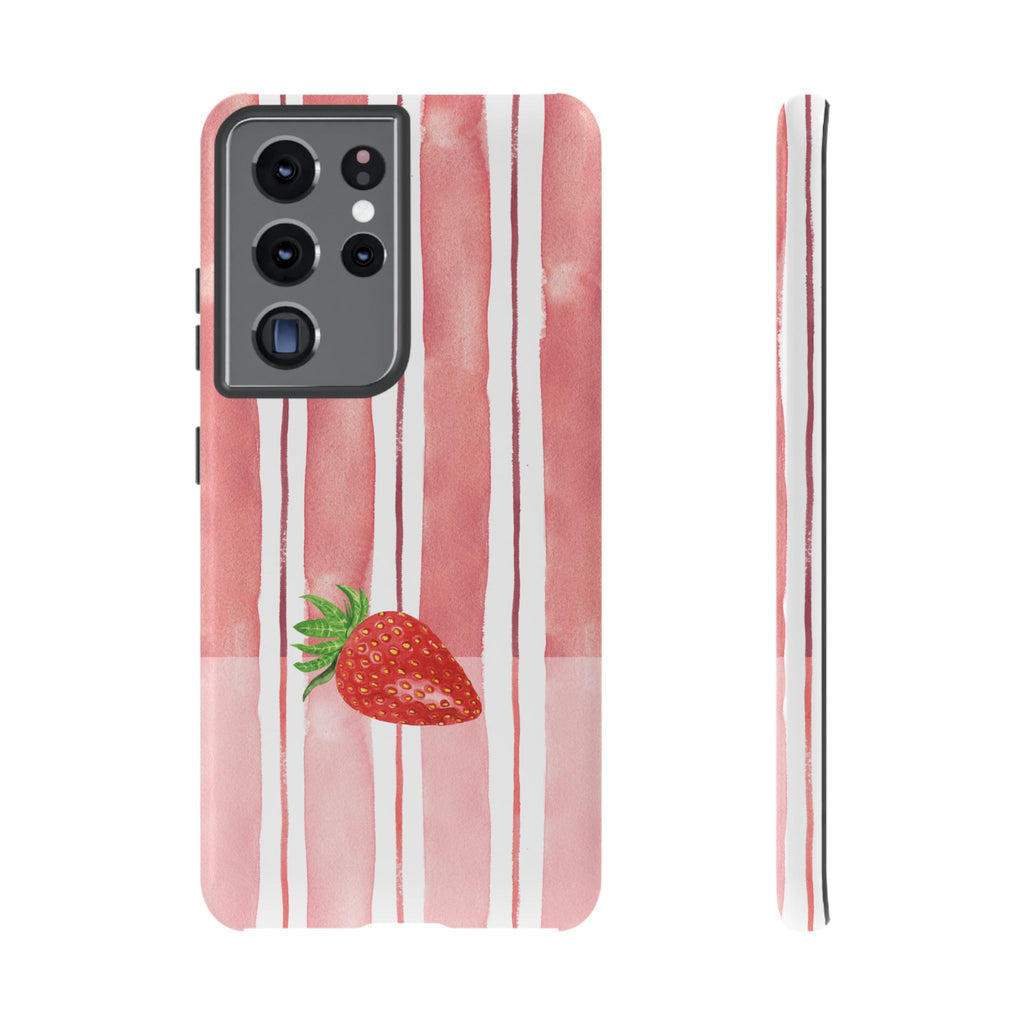 Strawberry Orchard Stripes Phone Case