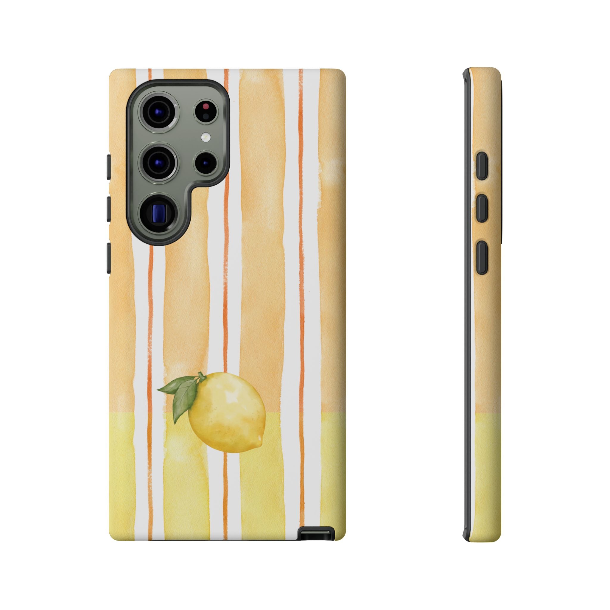 Lemon Orchard Stripes Phone Case