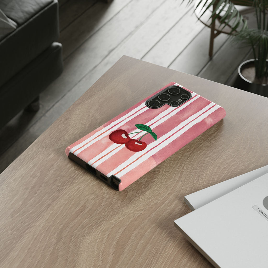 Cherry Orchard Stripes Phone Case