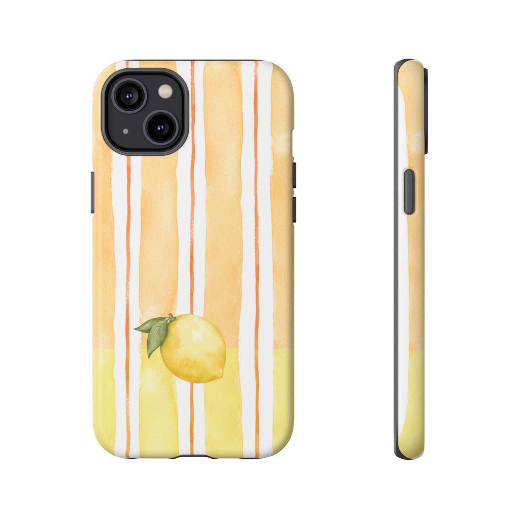 Lemon Orchard Stripes Phone Case