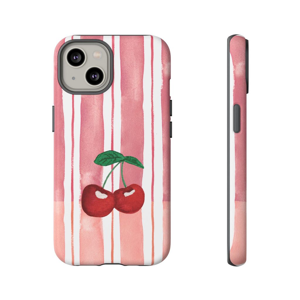 Cherry Orchard Stripes Phone Case