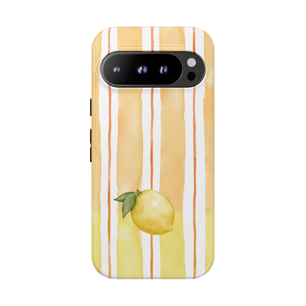 Lemon Orchard Stripes Phone Case