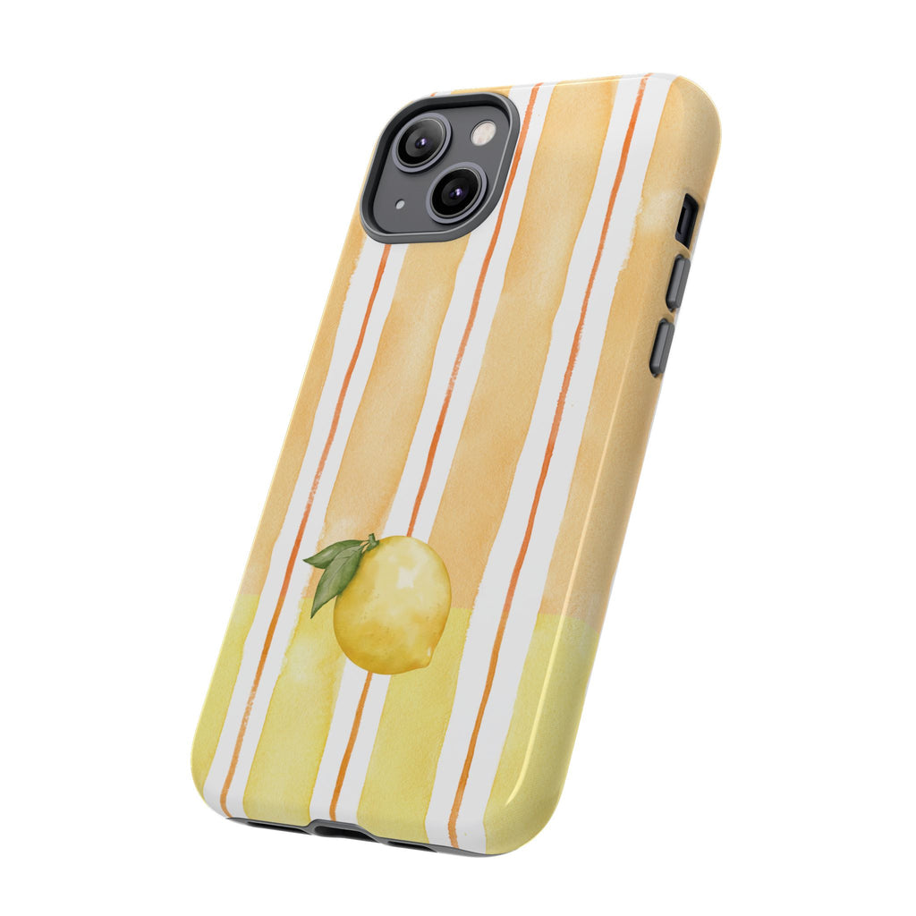 Lemon Orchard Stripes Phone Case