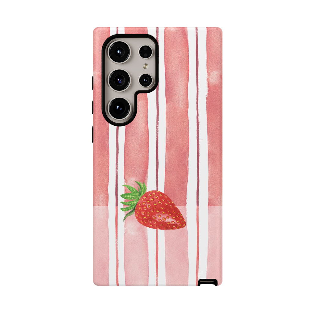 Strawberry Orchard Stripes Phone Case