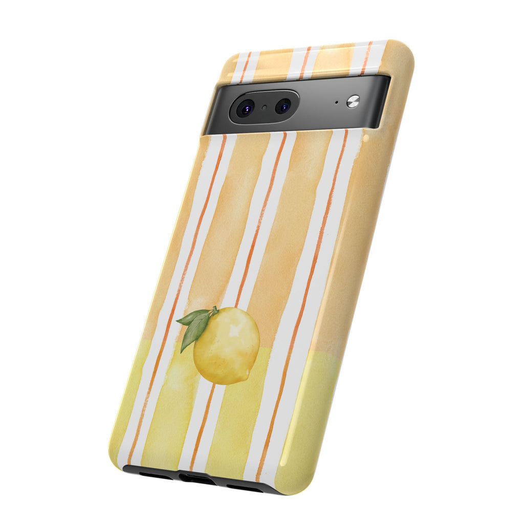 Lemon Orchard Stripes Phone Case