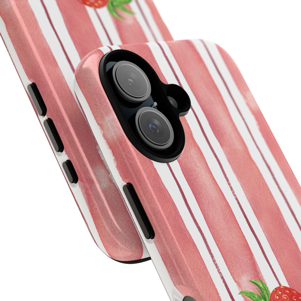 Strawberry Orchard Stripes Phone Case