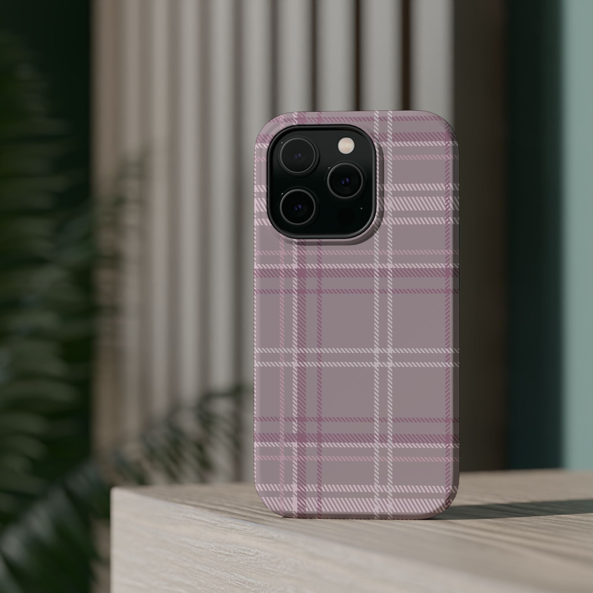 The Plaid Edit Mauve Phone Case