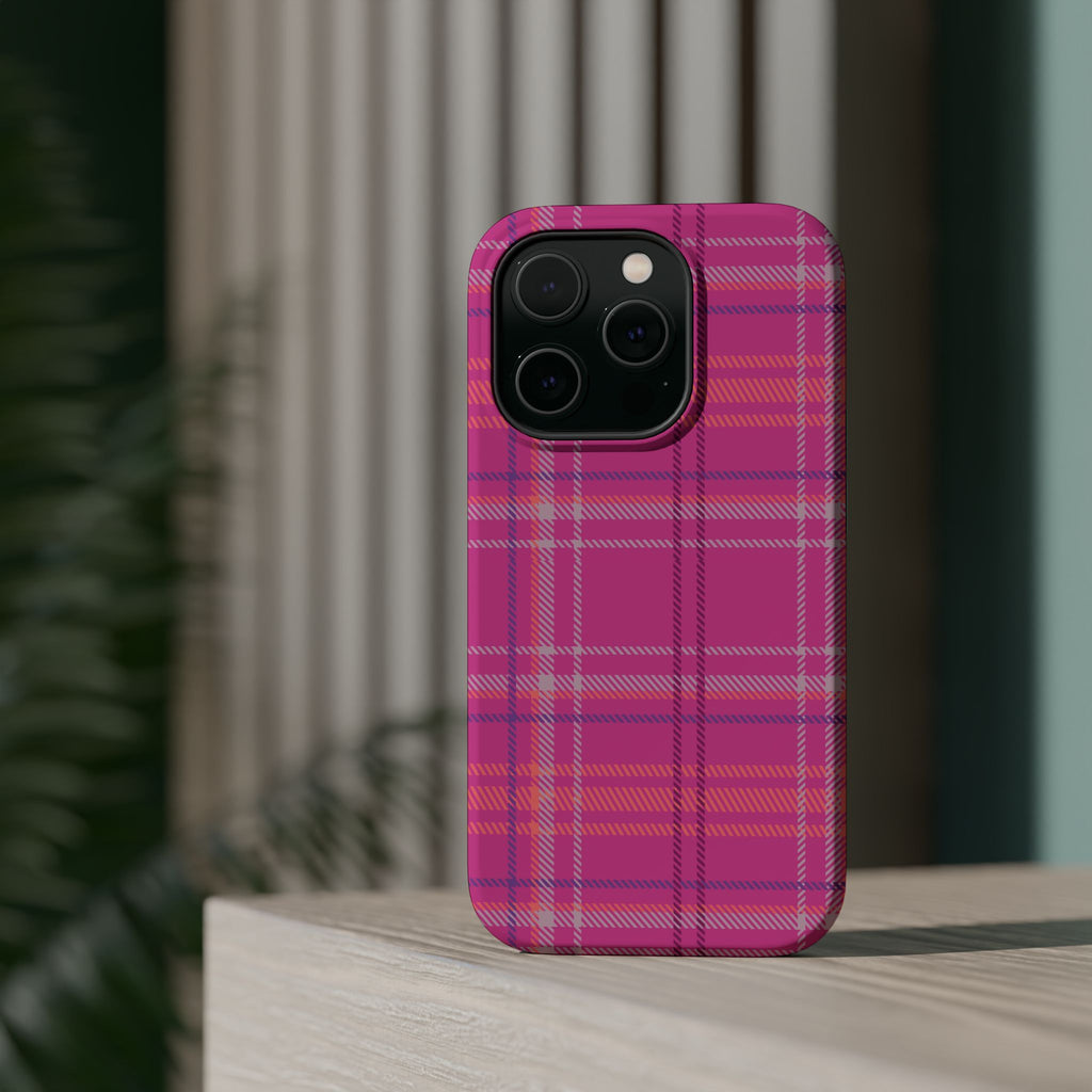 Berry Crush Plaid Magnetic Phone Case