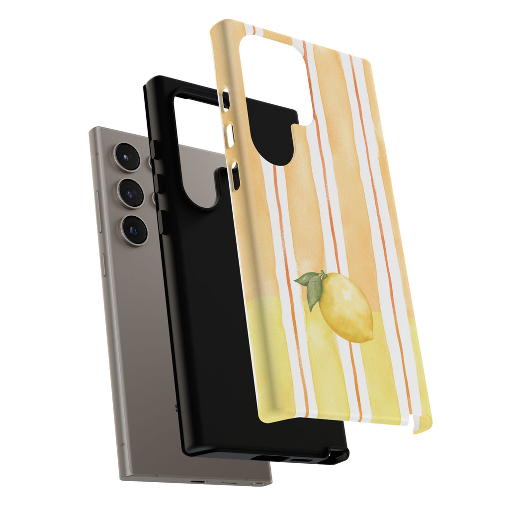 Lemon Orchard Stripes Phone Case