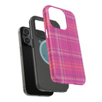Berry Crush Plaid Magnetic Phone Case