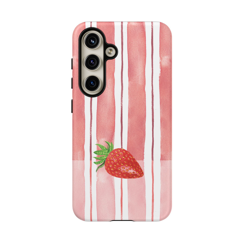 Strawberry Orchard Stripes Phone Case