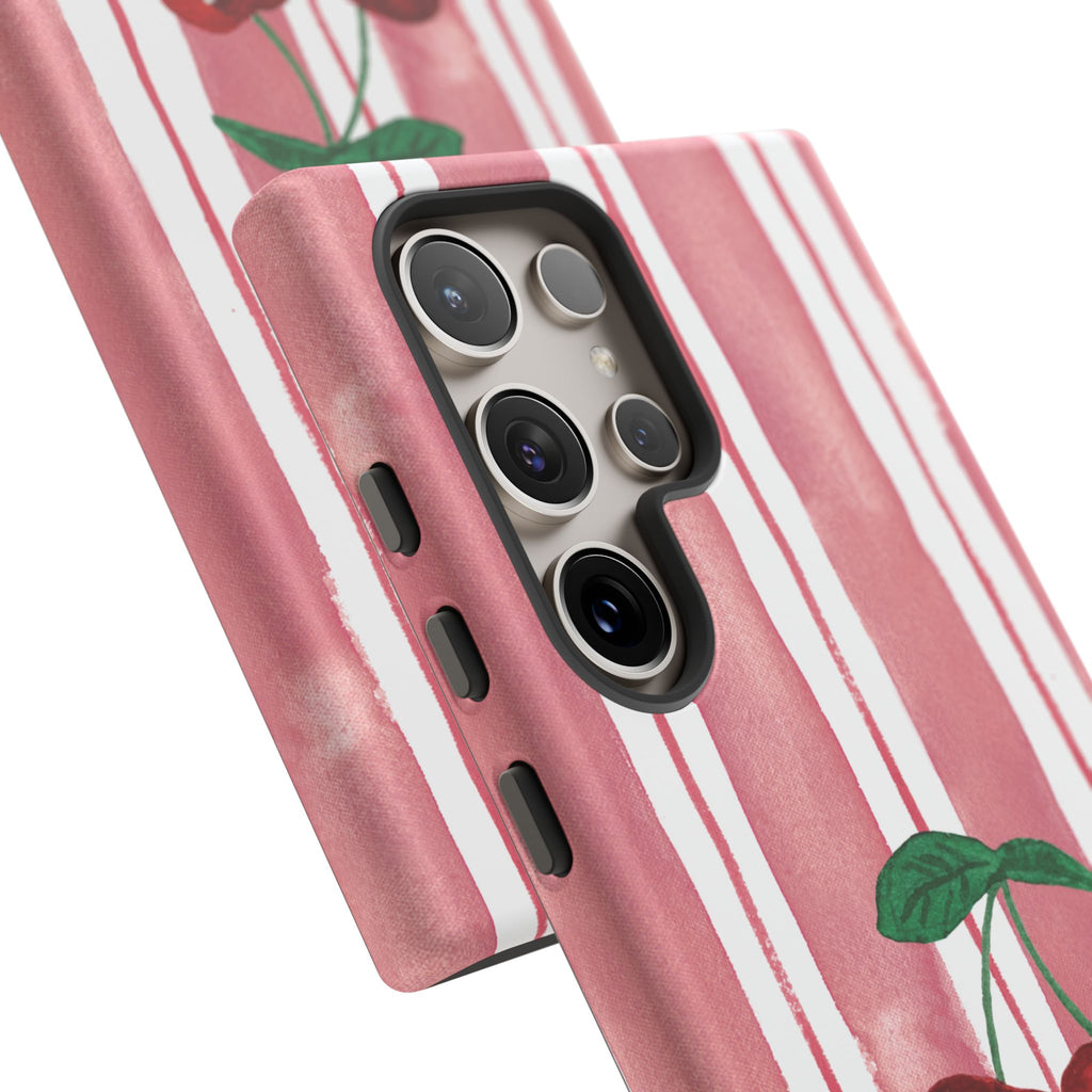 Cherry Orchard Stripes Phone Case