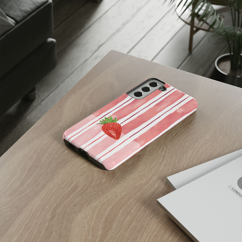 Strawberry Orchard Stripes Phone Case