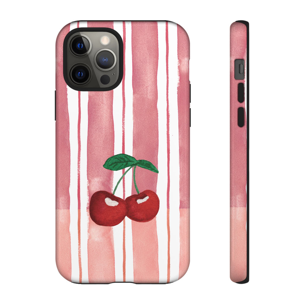 Cherry Orchard Stripes Phone Case