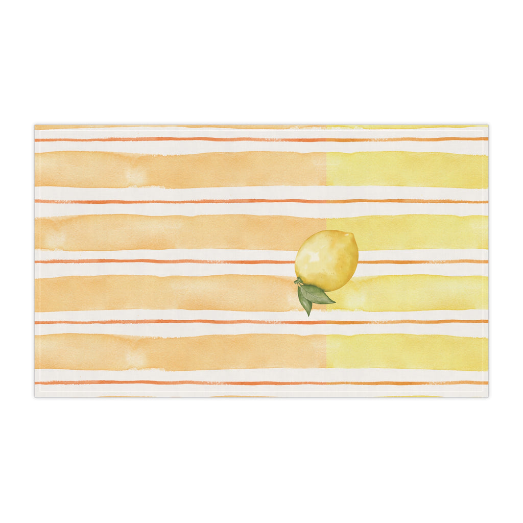 Lemon Orchard Striped Striped Tea Towel