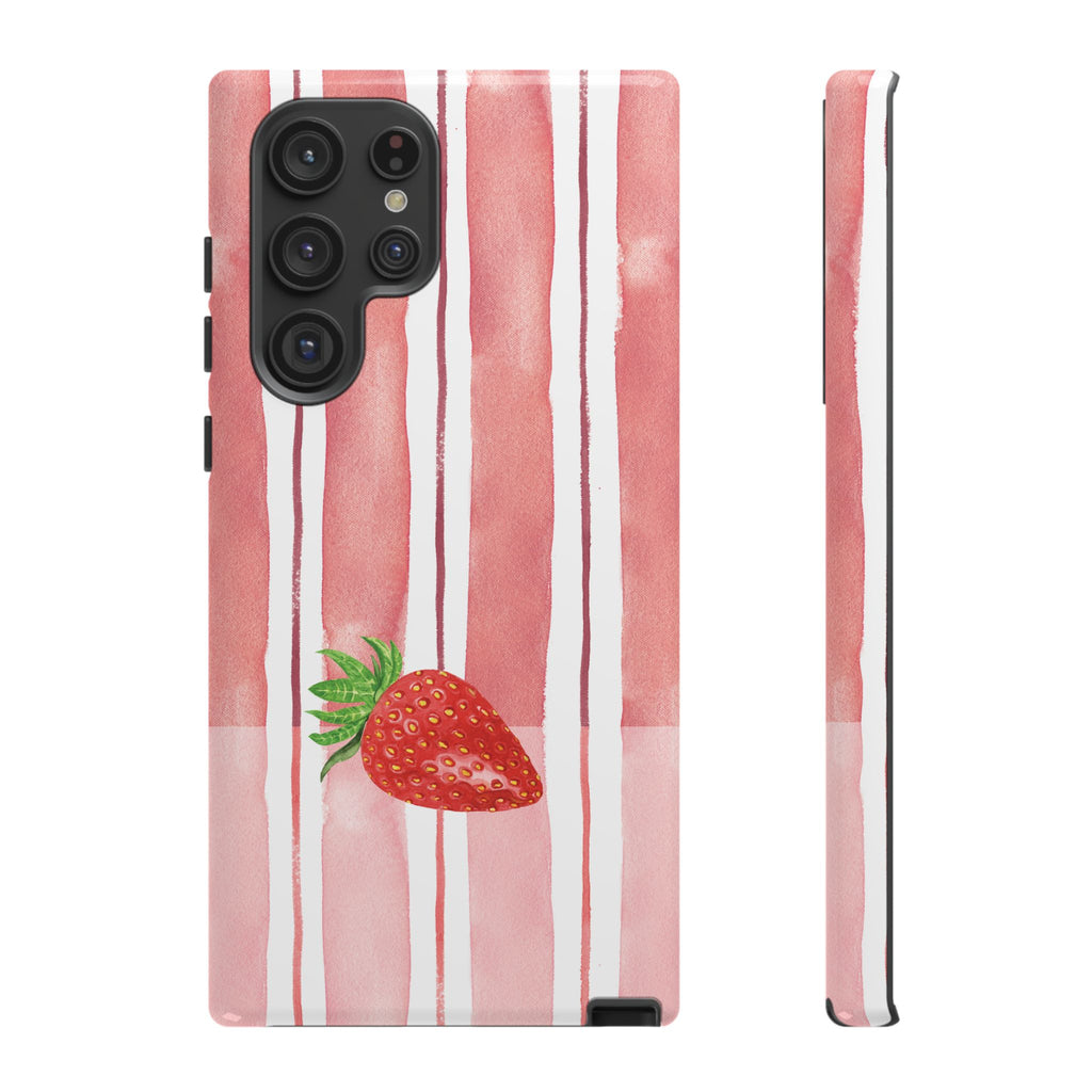 Strawberry Orchard Stripes Phone Case