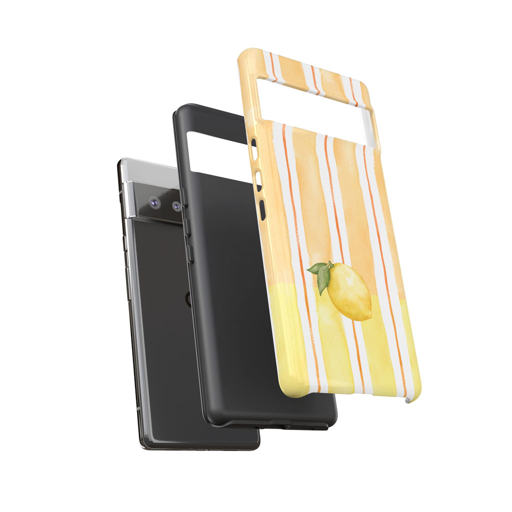 Lemon Orchard Stripes Phone Case