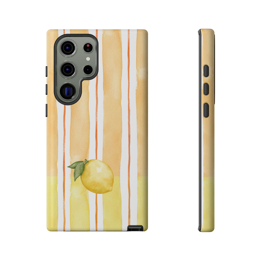 Lemon Orchard Stripes Phone Case
