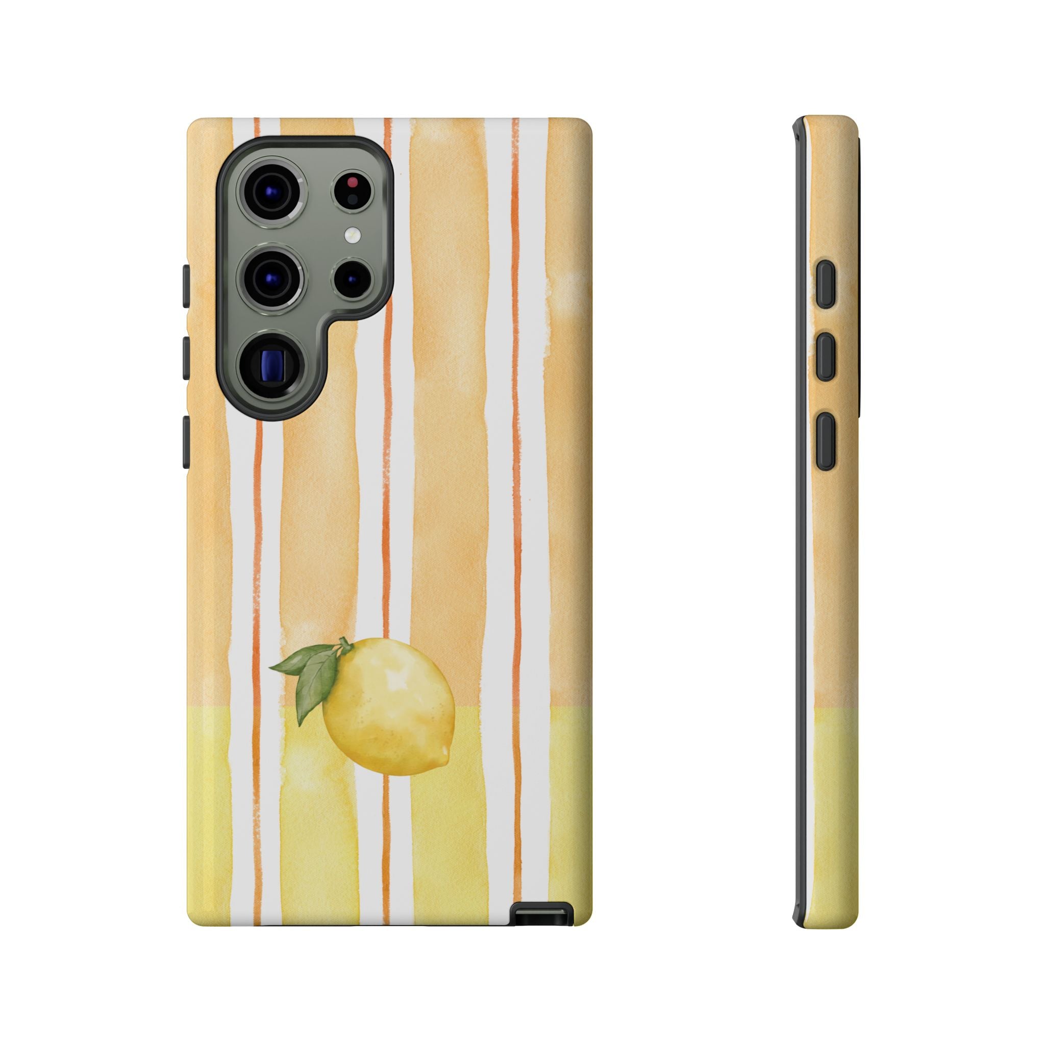 Lemon Orchard Stripes Phone Case