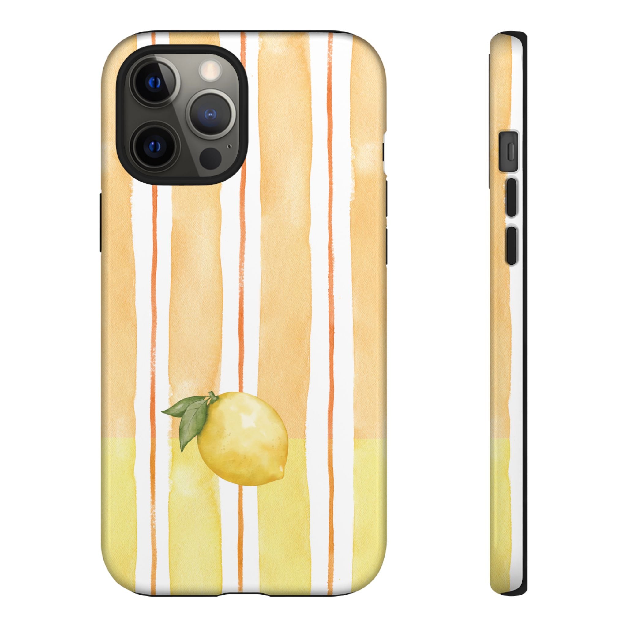 Lemon Orchard Stripes Phone Case