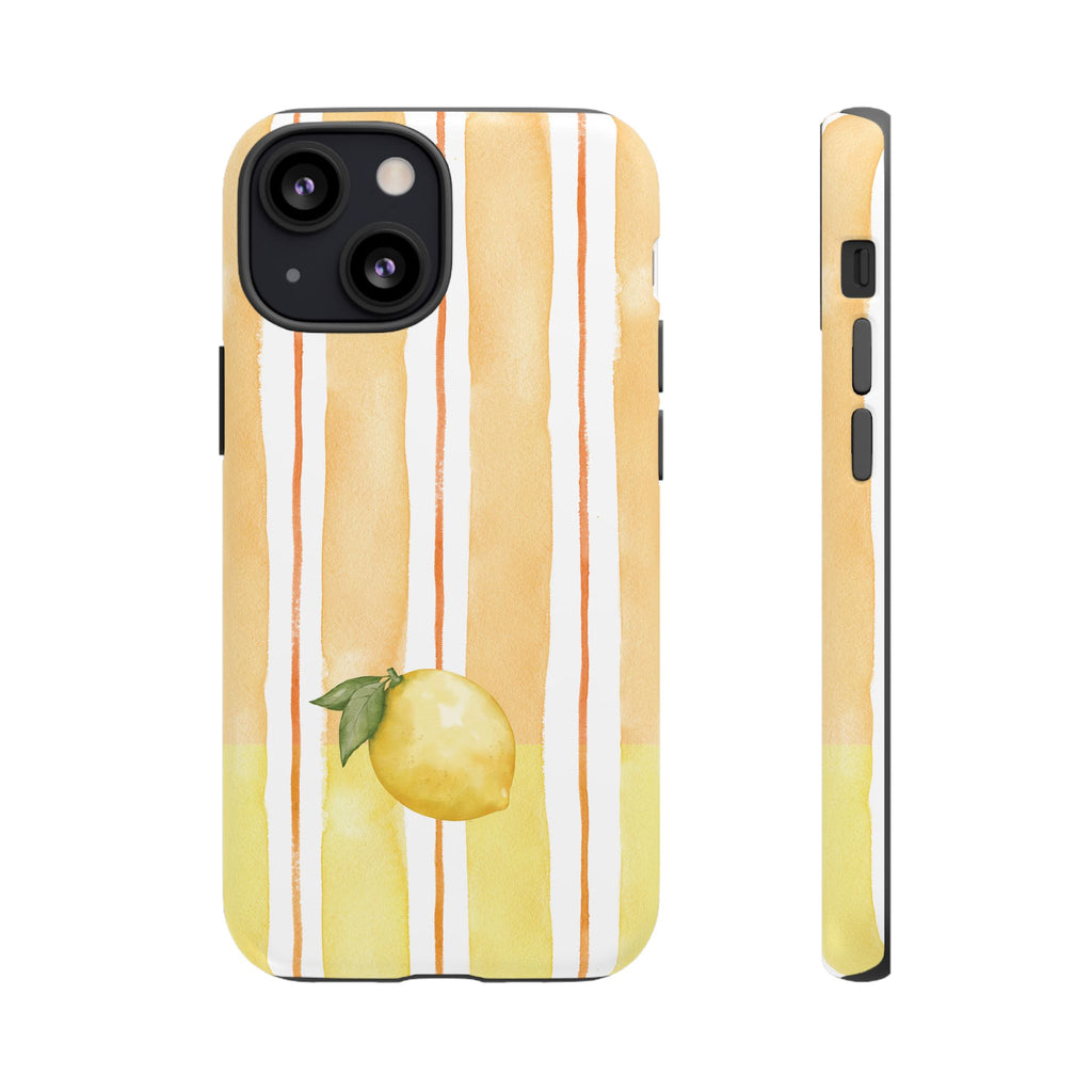 Lemon Orchard Stripes Phone Case