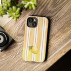 Lemon Orchard Stripes Phone Case