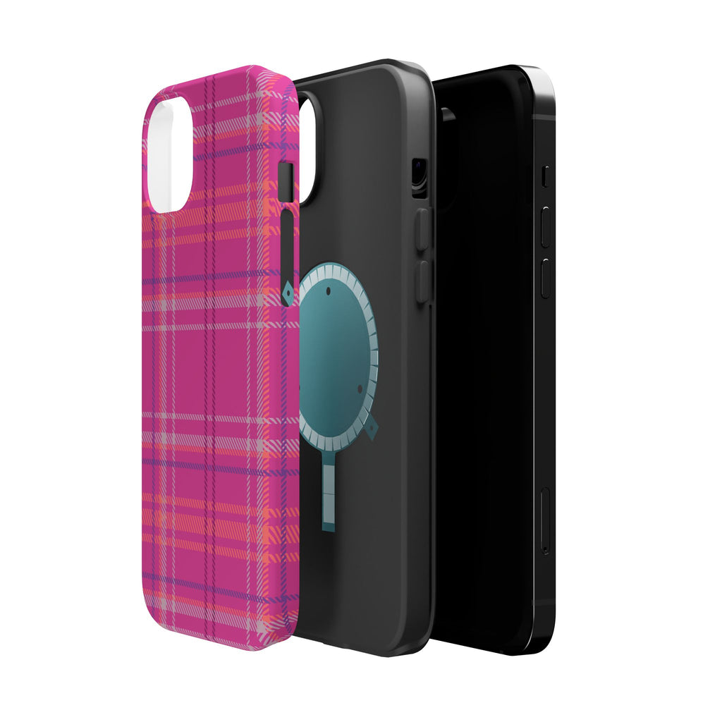 Berry Crush Plaid Magnetic Phone Case