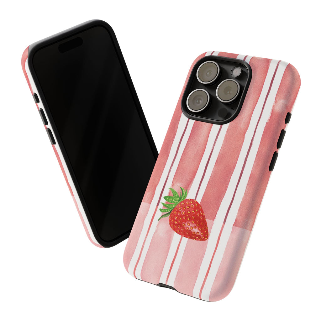 Strawberry Orchard Stripes Phone Case