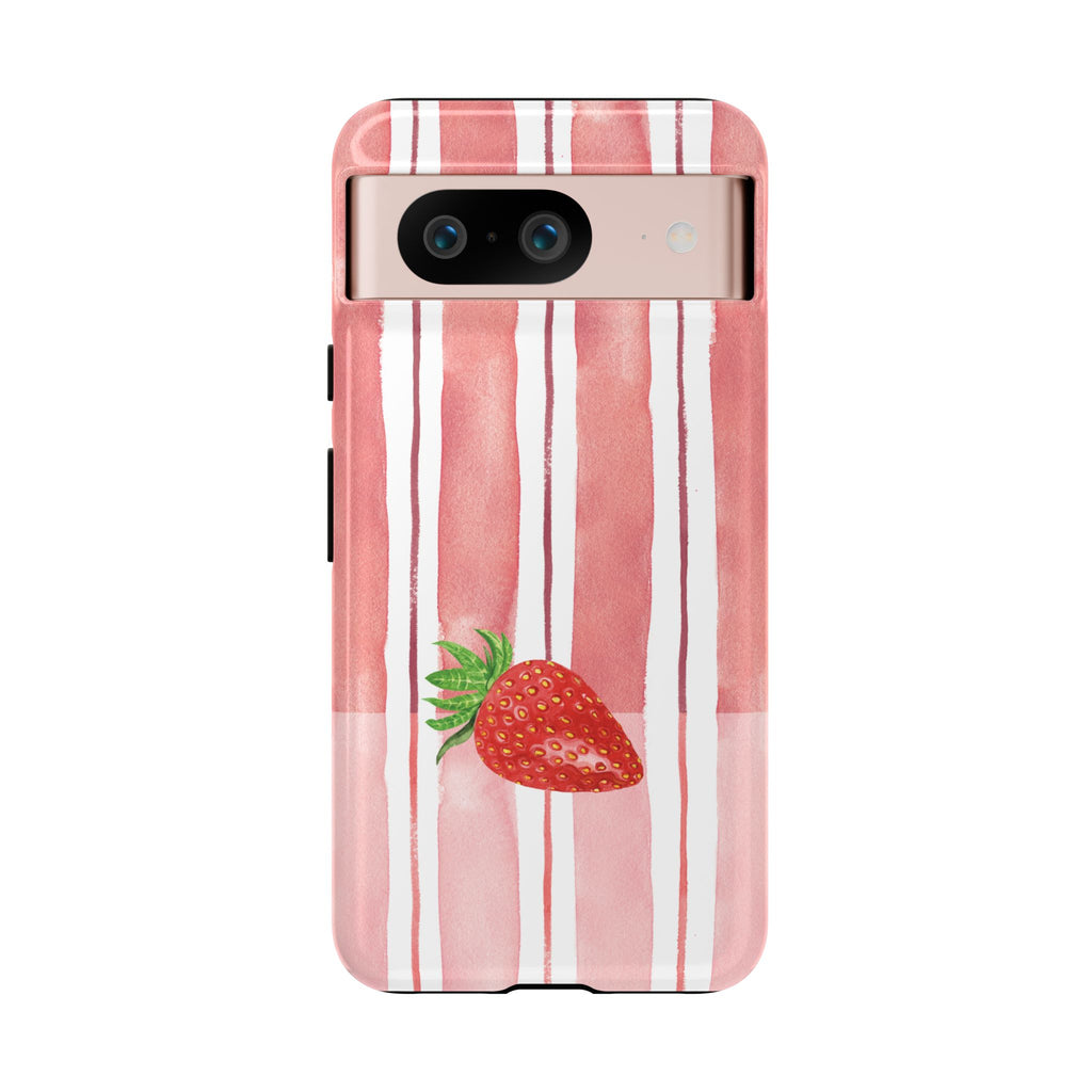 Strawberry Orchard Stripes Phone Case