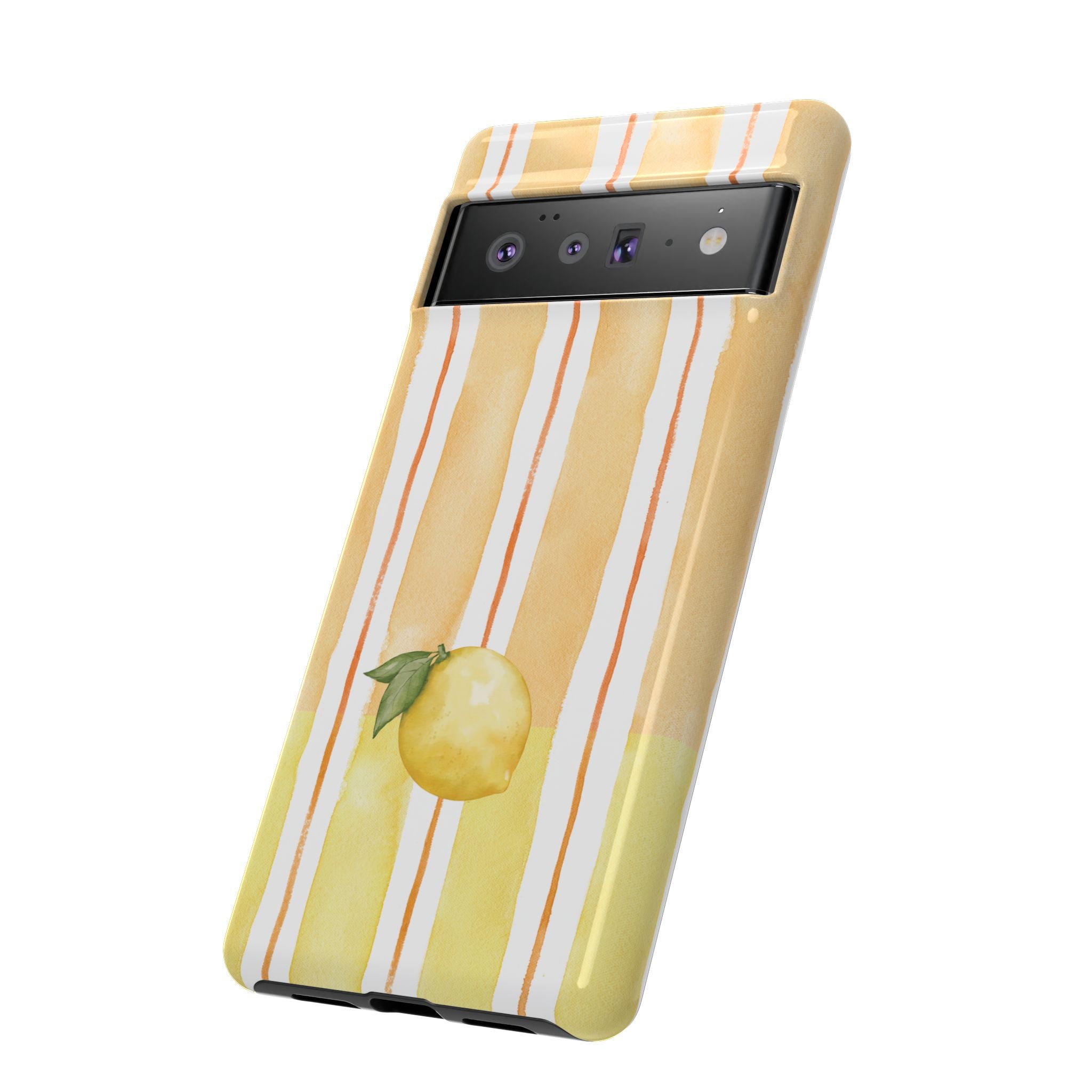 Lemon Orchard Stripes Phone Case