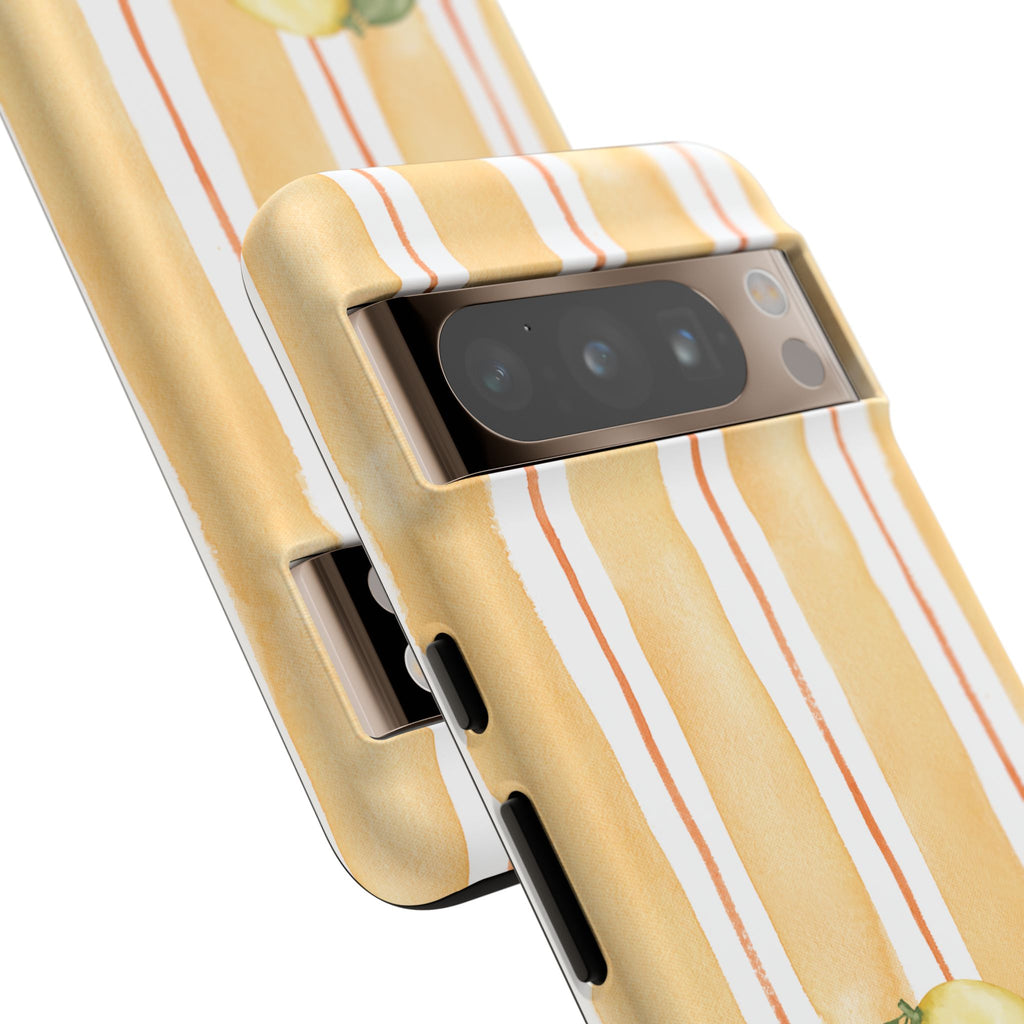 Lemon Orchard Stripes Phone Case
