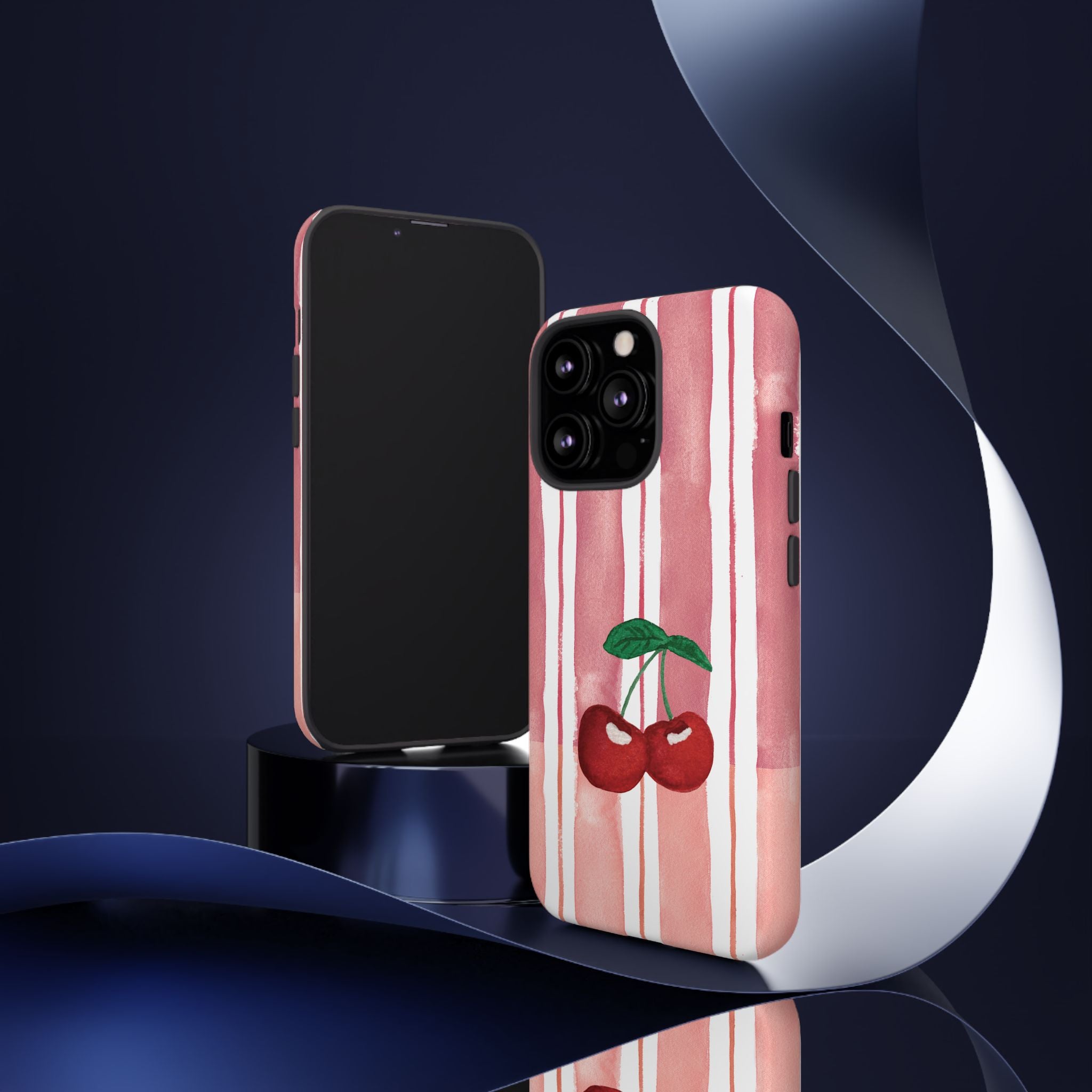 Cherry Orchard Stripes Phone Case