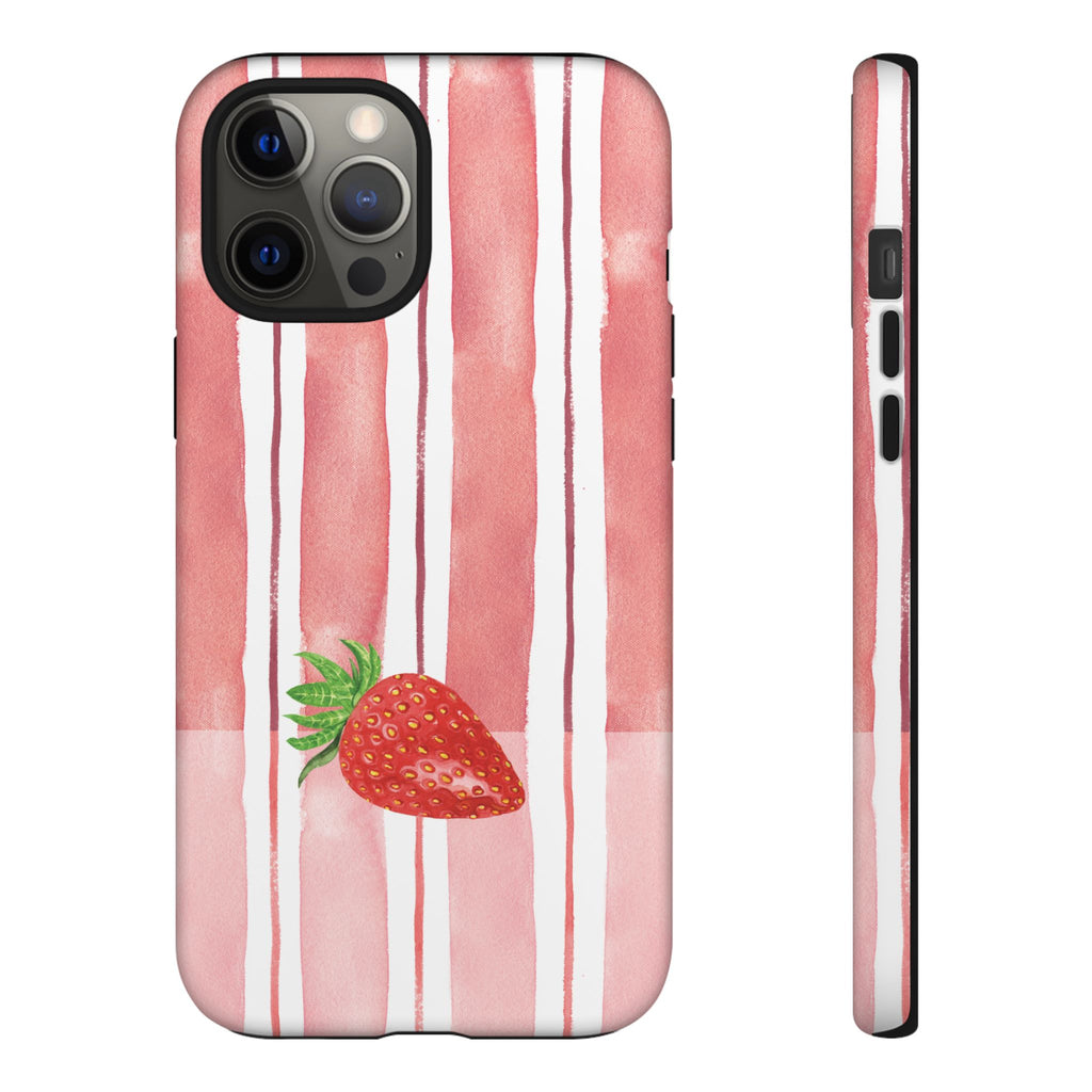 Strawberry Orchard Stripes Phone Case