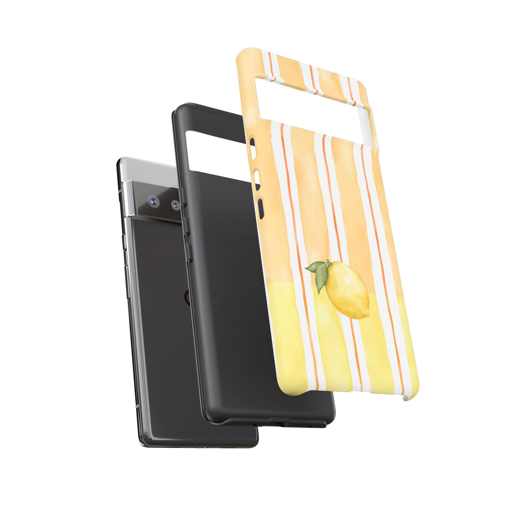 Lemon Orchard Stripes Phone Case