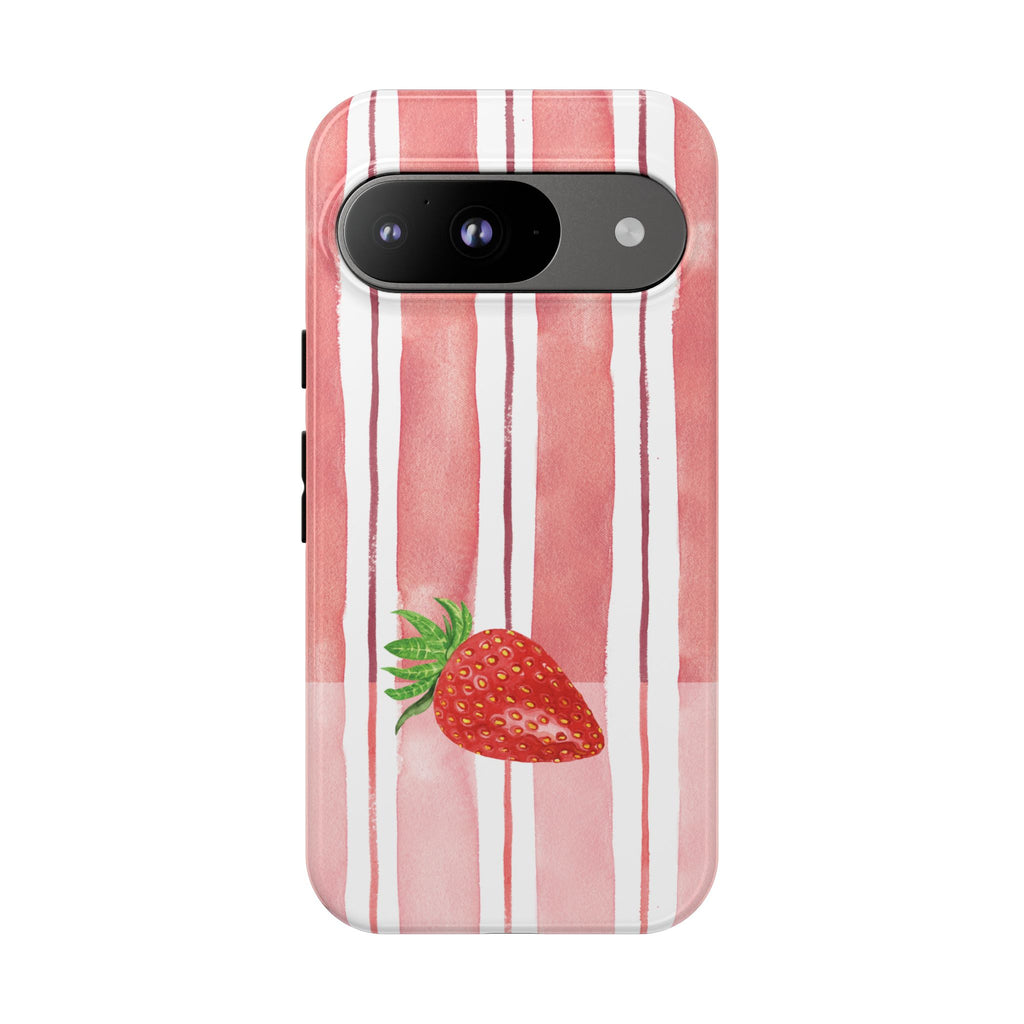 Strawberry Orchard Stripes Phone Case