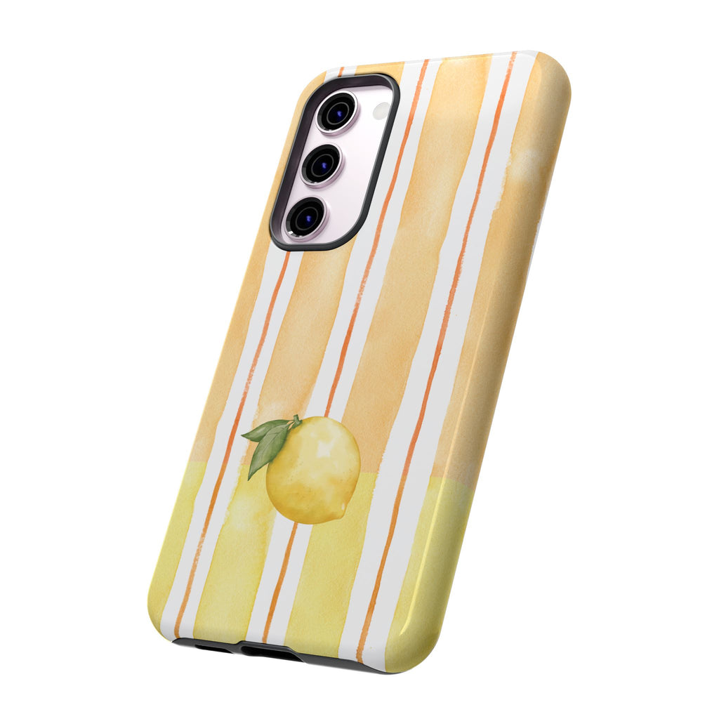 Lemon Orchard Stripes Phone Case