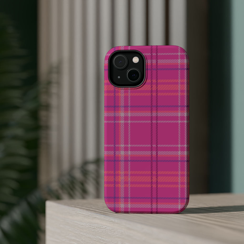 Berry Crush Plaid Magnetic Phone Case
