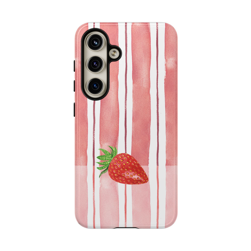 Strawberry Orchard Stripes Phone Case