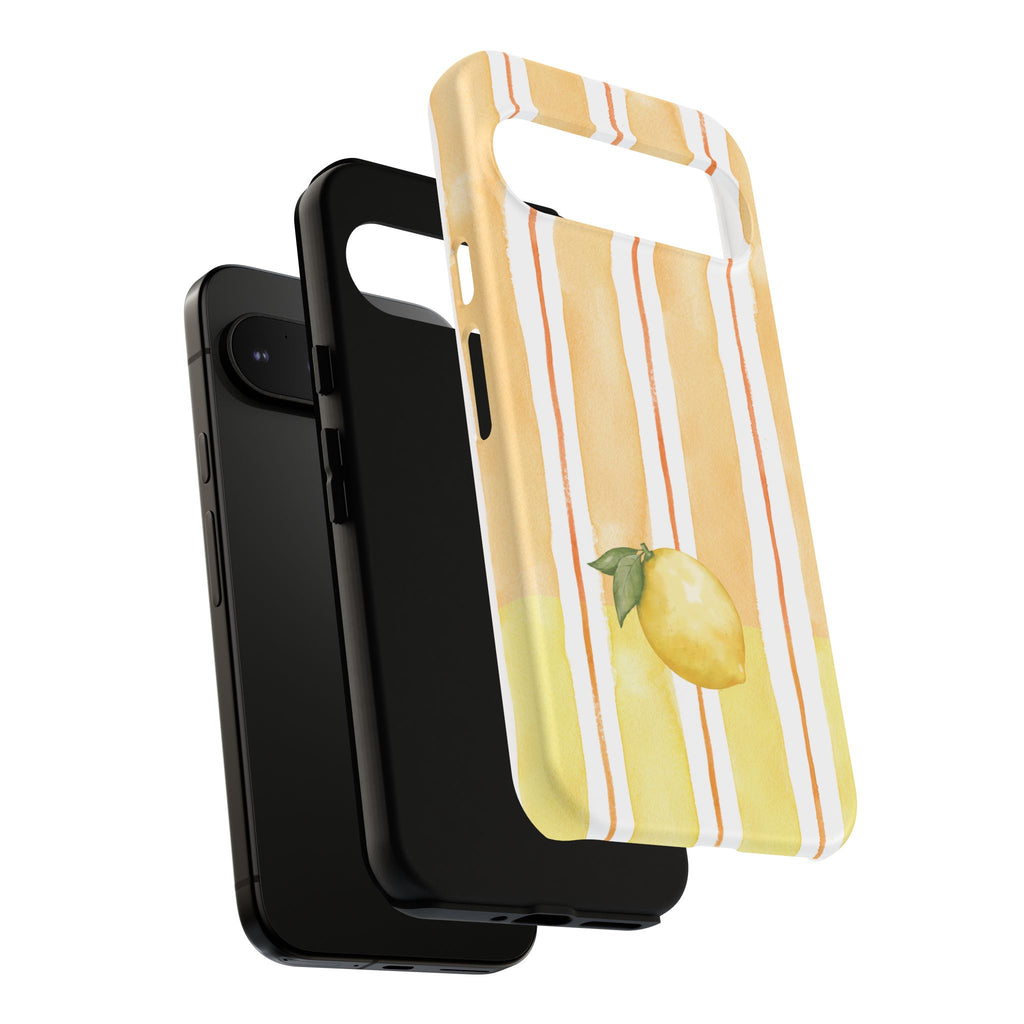 Lemon Orchard Stripes Phone Case