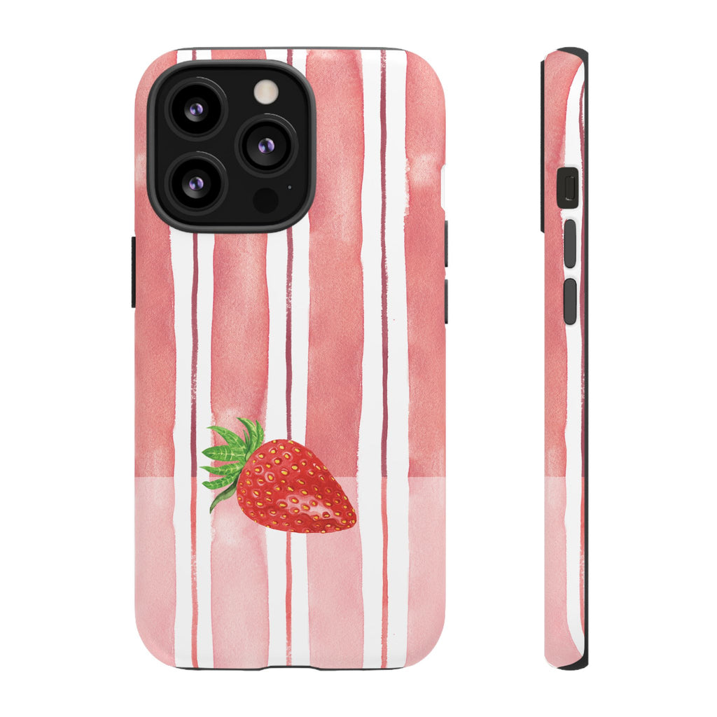 Strawberry Orchard Stripes Phone Case