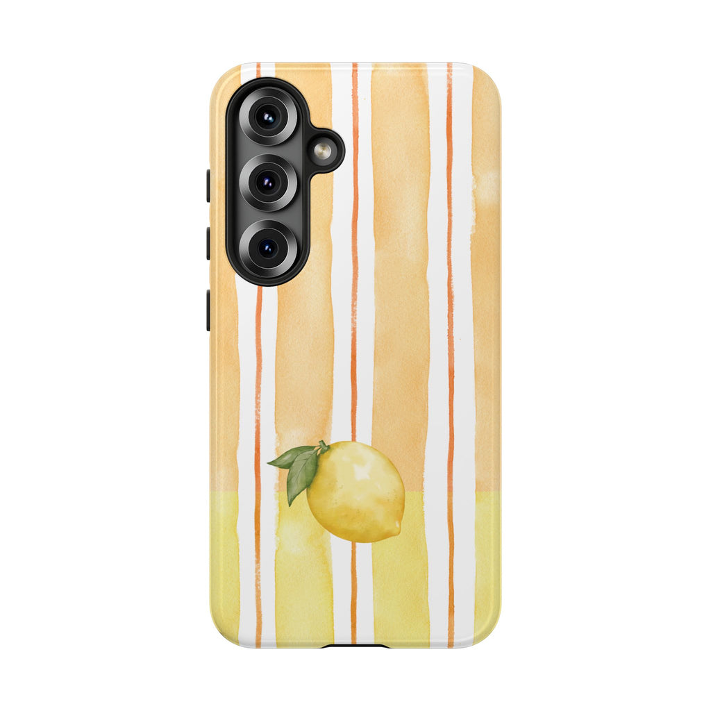 Lemon Orchard Stripes Phone Case