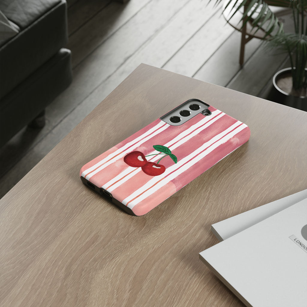 Cherry Orchard Stripes Phone Case